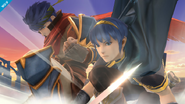 Ike junto a Marth en el Campo de batalla.