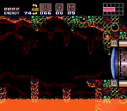 Norfair en Super Metroid.