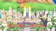 Samus Zero y la Entrenadora de Wii Fit en Ciudad Delfino SSB4 (Wii U)