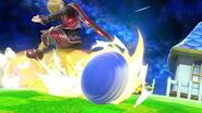 Shulk siendo atacado por Sonic en Mario Galaxy.