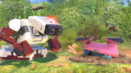 R.O.B. junto a Wario en Llanuras de Gaur.