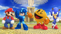 Mega Man junto a Mario, Pac-Man y Sonic