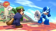 Luigi regresando la Metal Blade a Mega Man.