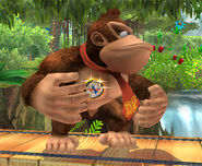 Donkey Kong con un Broche Franklin equipado.