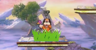 El Dúo Duck Hunt entrando al escenario en Super Smash Bros. para 3DS.