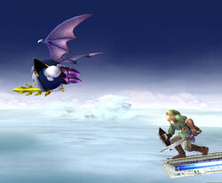 Meta Knight planeando SSBB