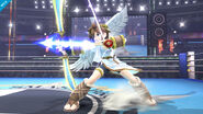 Pit usando el Arco de Palutena en Super Smash Bros. para Wii U.