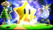 La Hiperestrella en su mayor tamaño en Super Smash Bros. para Wii U.