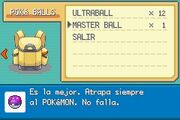 Master Ball en Pokémon Rojo Fuego y Verde Hoja