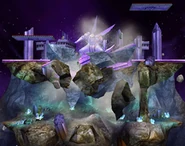 Palkia destruyendo el escenario.