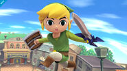 Toon Link en el escenario Ciudad Smash.