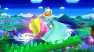 Estela moviendo al Destello en la Zona Windy Hill SSB4 (Wii U)