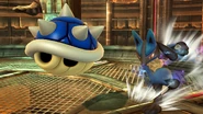 Caparazon Azul en SSB4 (Wii U).jpg (1,41 MB) Lucario lanzando un caparazón de picos en la Pirosfera.