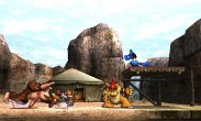 Lucario junto a Donkey Kong, Bowser y Fox en el Valle Gerudo.