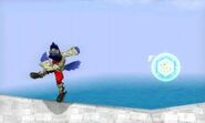 Falco usando el Reflector en Super Smash Bros. para Nintendo 3DS.
