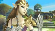 Zelda en Altárea viendo hacia la derecha SSB4 (Wii U)