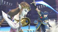 Zelda y Marth en el Ring de boxeo SSB4 (Wii U)