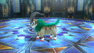 Gogoat al ser invocado en Super Smash Bros. para Wii U.