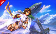 Pit usando el Don del vuelo en Super Smash Bros. para Nintendo 3DS.