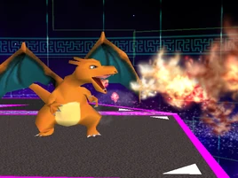 Charizard usando Lanzallamas SSBM