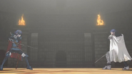 Chrom y "Marth" en el Coliseo de Regna Ferox.