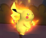 Pikachu preparando su Smash Final.
