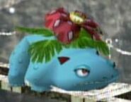 Venusaur usando "Terremoto" en Super Smash Bros. Melee.