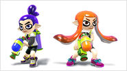 Artwork del traje masculino/femenino de los Inkling.