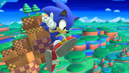 Sonic en la Zona Windy Hill SSB4 (Wii U)