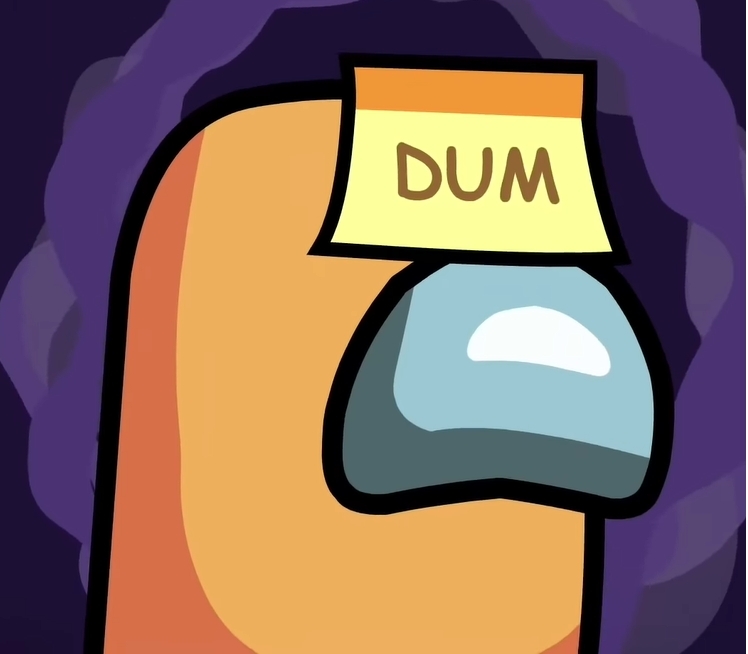 HD Among Us White Crewmate Character With Sus Sticky Note Hat PNG