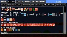 The entities that are in Mari0 SE, sans logic gates. Mazes are also unhidden.