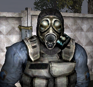 The gas mask commonly used by Mercenaries