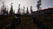 The visual distortion while standing inside.