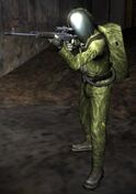 Lt. Sokolov in his SSP-99M Suit and a stolen SVDm-2 in the Yanov Underground