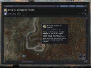 Bring the Compass to Forester in-game PDA map location.