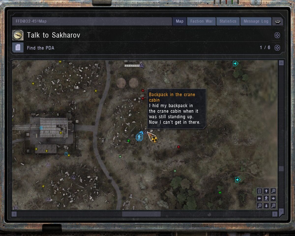 Backpack in the crane cabin S.T.A.L.K.E.R. Wiki Fandom