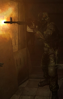 Main CS character bridge minigunner