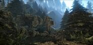 Сцена с крестом, перенесённая Сергеем в редактор CryEngine