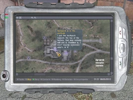 Backpack is in the porthole