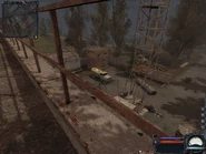 Small building in the southwest corner.