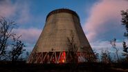 View from outside of the cooling tower