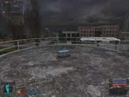 Use the ladder on the east side of the cistern.