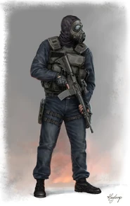 Mercenario con equipo occidental de alta tecnologia, por Hagtorp.