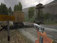 The Browning HP as it appears in Build 1154