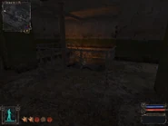 In the southeast corner of the factory.