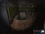 The stairs to Lab X-18