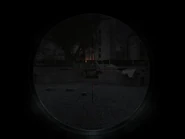 Vue à travers le viseur optique