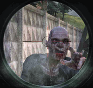 Zombie face detail, through scope