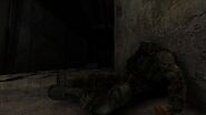 Dead Spetsnaz in sewers in the events of Clear Sky