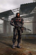 Kintsenko con un arma.